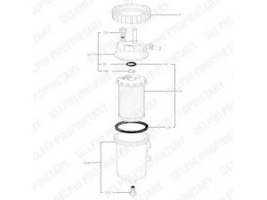 DELPHI 6350170 kuro filtras 
 Techninės priežiūros dalys -> Papildomas remontas