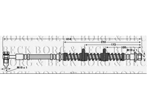 BORG & BECK BBH7596 stabdžių žarnelė 
 Stabdžių sistema -> Stabdžių žarnelės
SHB000581
