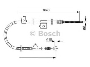 BOSCH 1 987 477 405 trosas, stovėjimo stabdys 
 Stabdžių sistema -> Valdymo svirtys/trosai
36531 70J10