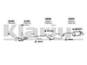 KLARIUS 720410E išmetimo sistema 
 Išmetimo sistema -> Išmetimo sistema, visa
