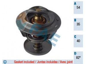 FAE 5302982 termostatas, aušinimo skystis 
 Aušinimo sistema -> Termostatas/tarpiklis -> Thermostat
1089796, 1148164, 1313546, 2S6G-8570-AB