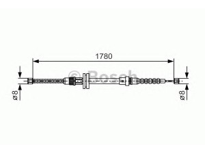 BOSCH 1 987 482 045 trosas, stovėjimo stabdys 
 Stabdžių sistema -> Valdymo svirtys/trosai
50 00 395 883