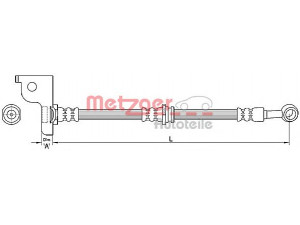 METZGER 4110138 stabdžių žarnelė 
 Stabdžių sistema -> Stabdžių žarnelės
58811-26000