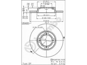 BRECO BS 7117 stabdžių diskas
40206H1006