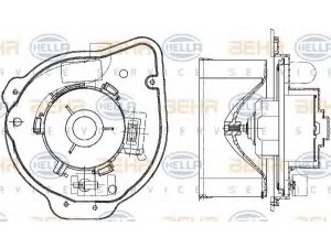 HELLA 8EW 351 041-211 vidaus pūtiklis 
 Šildymas / vėdinimas -> Orpūtė/dalys
3 075 548 6, 9 166 023, 9 171 430