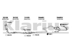 KLARIUS 270414U išmetimo sistema 
 Išmetimo sistema -> Išmetimo sistema, visa