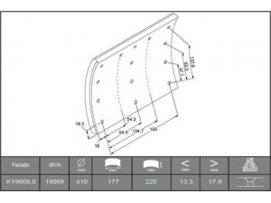 FERODO K19068.0TG stabdžių antdėklo rinkinys, būgninis stabdys 
 Techninės priežiūros dalys -> Papildomas remontas
3091 581, 3091581, 3093 261, 3093 265
