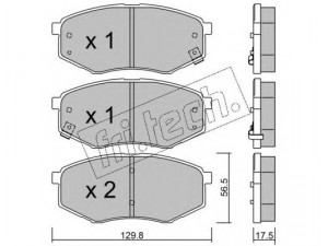 fri.tech. 958.0 stabdžių trinkelių rinkinys, diskinis stabdys 
 Techninės priežiūros dalys -> Papildomas remontas
58101-1KA00, 58101-2SA00, 58101-2SA30