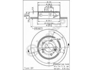 BREMBO 08.5178.30 stabdžių diskas 
 Stabdžių sistema -> Diskinis stabdys -> Stabdžių diskas
5098065AA, 5098066AA, 2034230012