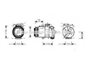 AVA QUALITY COOLING AIK014 kompresorius, oro kondicionierius 
 Oro kondicionavimas -> Kompresorius/dalys
8Z0260805A