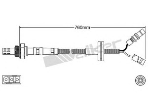 WALKER PRODUCTS 250-24034 lambda jutiklis 
 Variklis -> Variklio elektra
000 540 38 17, 0005404217