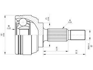 OPEN PARTS CVJ5633.10 jungčių komplektas, kardaninis velenas 
 Ratų pavara -> Sujungimai/komplektas
8200261840, 8200261841, 8200511225
