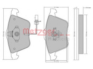 METZGER 1170099 stabdžių trinkelių rinkinys, diskinis stabdys 
 Techninės priežiūros dalys -> Papildomas remontas
4E0 698 151F, 4E0 698 151M, 4F0 698 151A