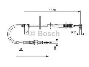 BOSCH 1 987 477 875 trosas, stovėjimo stabdys 
 Stabdžių sistema -> Valdymo svirtys/trosai
54410 81A00 000, 54410 81A01 000
