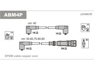 JANMOR ABM4P uždegimo laido komplektas 
 Kibirkšties / kaitinamasis uždegimas -> Uždegimo laidai/jungtys
305998031, 437998031B, 437998031B