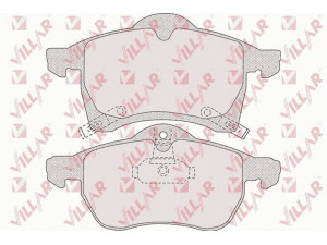 VILLAR 626.0690 stabdžių trinkelių rinkinys, diskinis stabdys