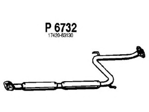 FENNO P6732 vidurinis duslintuvas 
 Išmetimo sistema -> Duslintuvas
17420-63130
