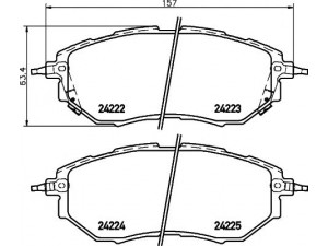 HELLA PAGID 8DB 355 012-031 stabdžių trinkelių rinkinys, diskinis stabdys 
 Techninės priežiūros dalys -> Papildomas remontas
26296XA000, 26296XA010, 26296AG000