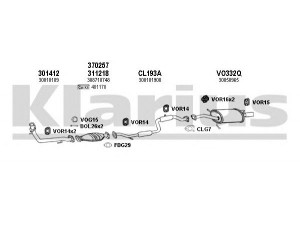 KLARIUS 960249U išmetimo sistema 
 Išmetimo sistema -> Išmetimo sistema, visa