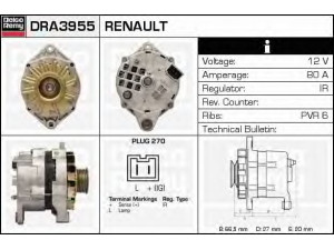 DELCO REMY DRA3955 kintamosios srovės generatorius 
 Elektros įranga -> Kint. sr. generatorius/dalys -> Kintamosios srovės generatorius
7701499437