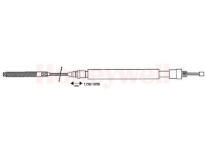 BENDIX 432880B trosas, stovėjimo stabdys 
 Stabdžių sistema -> Valdymo svirtys/trosai
4745F4, 1472959080, 1472959080