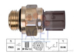 FACET 7.5196 temperatūros jungiklis, radiatoriaus ventiliatorius 
 Aušinimo sistema -> Siuntimo blokas, aušinimo skysčio temperatūra
37760-P00-003, 37760-P00-004, 37773-PLZ-E01
