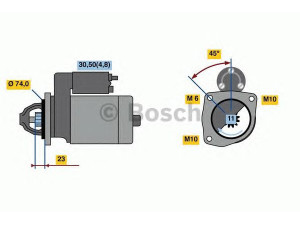 BOSCH 0 001 148 015 starteris 
 Elektros įranga -> Starterio sistema -> Starteris
12 41 7 838 020, 12 41 7 843 526