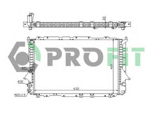 PROFIT PR 0014A4 radiatorius, variklio aušinimas 
 Aušinimo sistema -> Radiatorius/alyvos aušintuvas -> Radiatorius/dalys
4A0121251, 4A0121251E, 4A0121251E