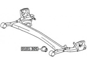 ASVA 0101-305 valdymo svirties/išilginių svirčių įvorė 
 Ašies montavimas/vairavimo mechanizmas/ratai -> Valdymo svirtis/pasukamosios svirties sujungimas -> Montavimas/sutvirtinimas
48725-52030
