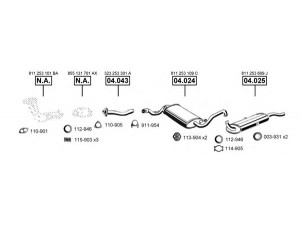ASMET AU060415 išmetimo sistema 
 Išmetimo sistema -> Išmetimo sistema, visa