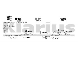 KLARIUS 361461U išmetimo sistema 
 Išmetimo sistema -> Išmetimo sistema, visa