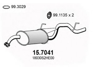 ASSO 15.7041 galinis duslintuvas 
 Išmetimo sistema -> Duslintuvas
18030S2H901, 18030S2H902, 18030S2HE00