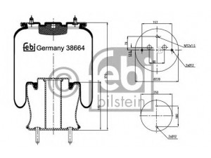 FEBI BILSTEIN 38664 dėklas, pneumatinė pakaba 
 Pakaba -> Pneumatinė pakaba
1 370 743, 1 386 199