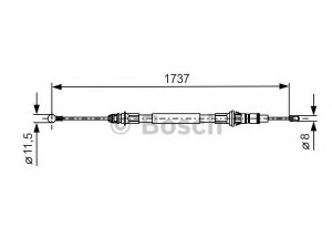 BOSCH 1 987 477 261 trosas, stovėjimo stabdys 
 Stabdžių sistema -> Valdymo svirtys/trosai
36400 00QAB, 4403490, 9111490, 82 00 021 940