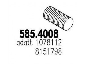 ASSO 585.4008 lanksti žarna, išmetimo sistema 
 Išmetimo sistema -> Išmetimo vamzdžiai
1078112, 20442245, 7420442245, 8151798
