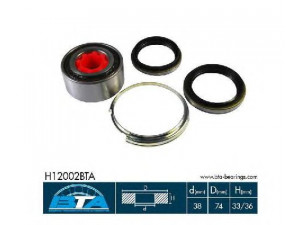 BTA H12002BTA rato guolio komplektas 
 Ašies montavimas/vairavimo mechanizmas/ratai -> Rato stebulė/montavimas -> Rato guolis
0442220010, 9036938003