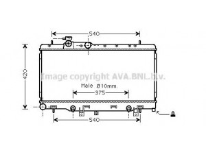 AVA QUALITY COOLING SUA2053 radiatorius, variklio aušinimas 
 Aušinimo sistema -> Radiatorius/alyvos aušintuvas -> Radiatorius/dalys
45111AE000, 45111AE001, 45111FE050