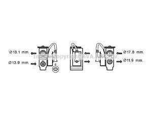 AVA QUALITY COOLING BW1431 išsiplėtimo vožtuvas, oro kondicionavimas 
 Oro kondicionavimas -> Vožtuvai
64119159804, 0151.0030, 1510030