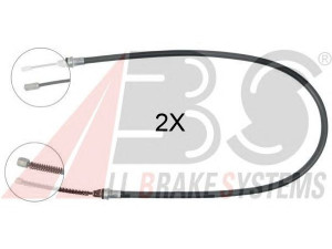 A.B.S. K16626 trosas, stovėjimo stabdys 
 Stabdžių sistema -> Valdymo svirtys/trosai
0004161V001000000, 0004161V002