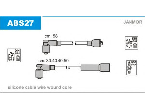 JANMOR ABS27 uždegimo laido komplektas 
 Kibirkšties / kaitinamasis uždegimas -> Uždegimo laidai/jungtys