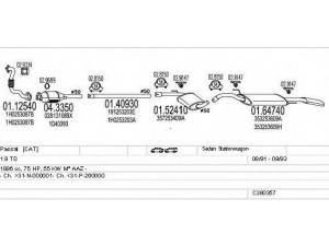 MTS C380357003216 išmetimo sistema 
 Išmetimo sistema -> Išmetimo sistema, visa