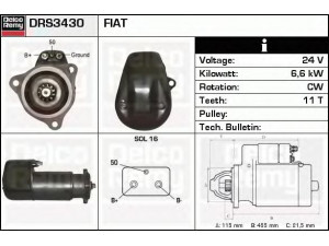 DELCO REMY DRS3430 starteris 
 Elektros įranga -> Starterio sistema -> Starteris
110213, 4205474, 4249847, 4684280