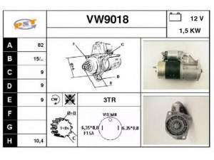 SNRA VW9018 starteris
027911023
