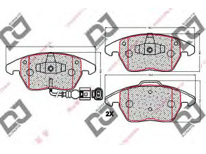 DJ PARTS BP1909 stabdžių trinkelių rinkinys, diskinis stabdys 
 Techninės priežiūros dalys -> Papildomas remontas
1K0698151, 1K0698151E, 8J0698151