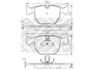 MAPCO 6708 stabdžių trinkelių rinkinys, diskinis stabdys 
 Techninės priežiūros dalys -> Papildomas remontas
1165227, 2282090, 2282166, 2282556