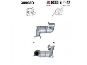 AS 30968D katalizatoriaus keitiklis 
 Išmetimo sistema -> Katalizatoriaus keitiklis
8200170433, 8200276607