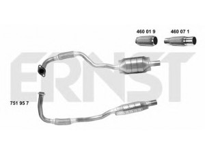ERNST 751957 katalizatoriaus keitiklis 
 Išmetimo sistema -> Katalizatoriaus keitiklis
58 54 196, 58 54 260, 58 54 400