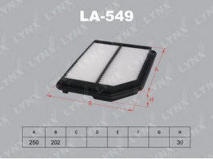 LYNXauto LA-549 oro filtras 
 Techninės priežiūros dalys -> Techninės priežiūros intervalai
17220-PV1-000, 17220-PV1-505, H1722-PV1-000