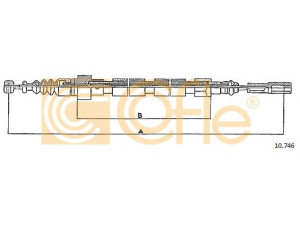 COFLE 10.746 trosas, stovėjimo stabdys 
 Stabdžių sistema -> Valdymo svirtys/trosai
321609721E