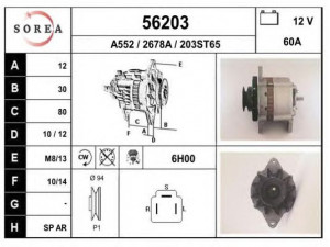 EAI 56203 kintamosios srovės generatorius
2310017S05, 23100G3706, 23100H7710